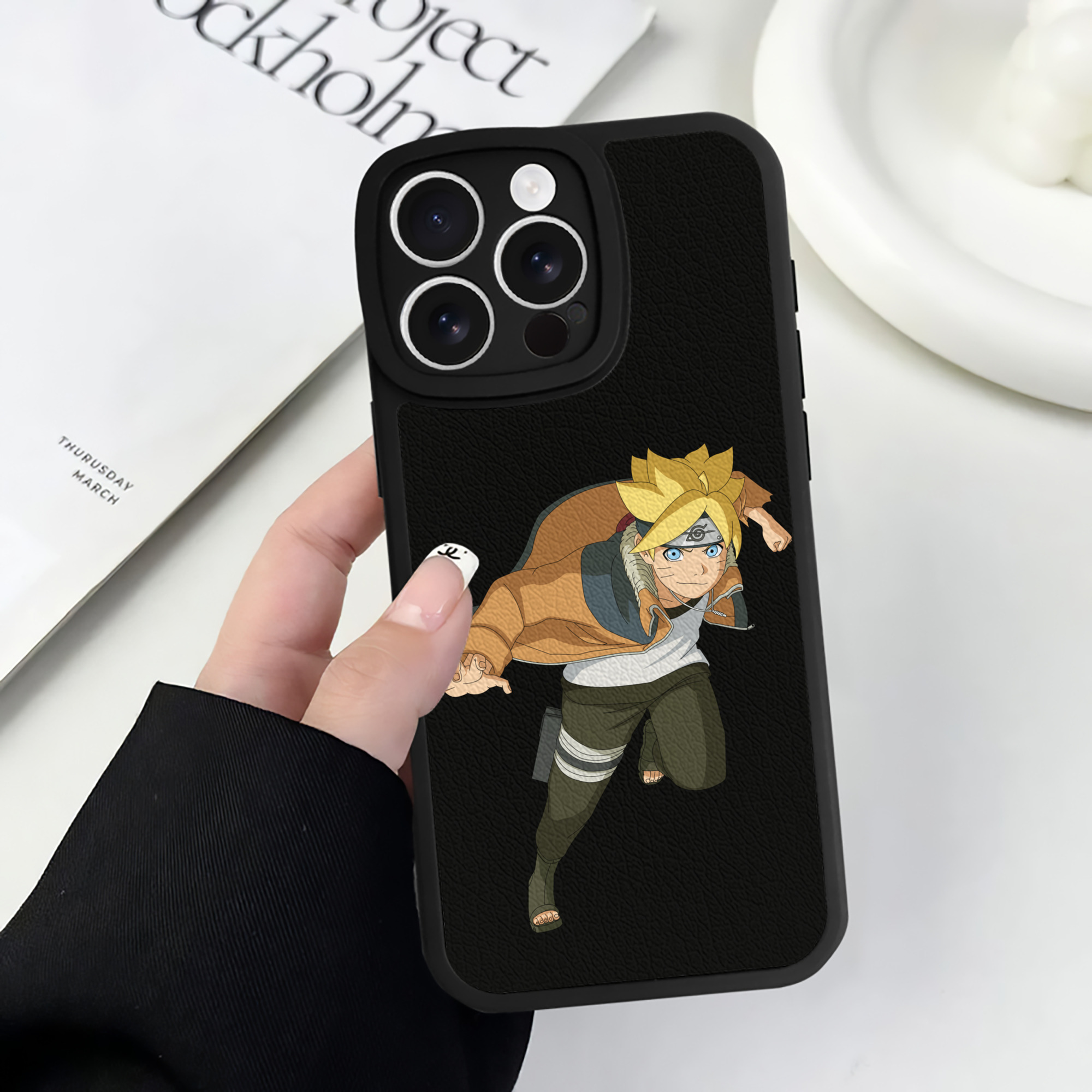 （画像用） NARUTO -ナルト- うずまき ナルト Uzumaki Naruto 【iPhone 16シリーズ対応】シリコンスマホケース（レザー調） 材質：シリコン